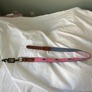 Preston Leather Needle-Point Pink Marlin Belt - Size 34